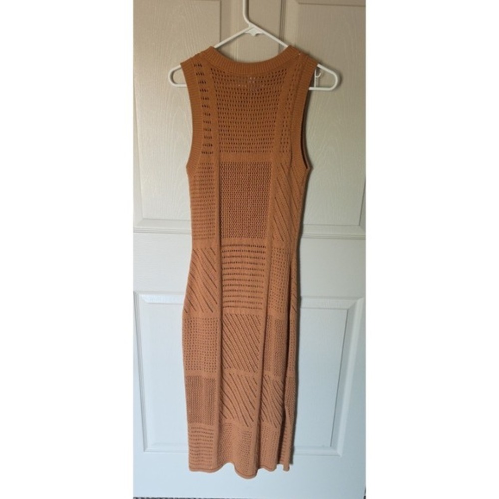 Worthington Women's Crocheted/ Sweater Brown Knitted Sleeveless Dress- S - Picture 10 of 10